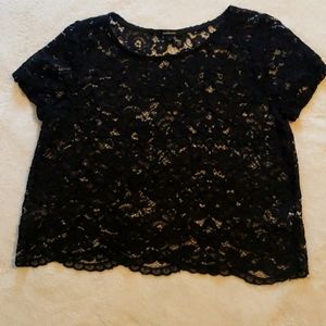 Black lace top